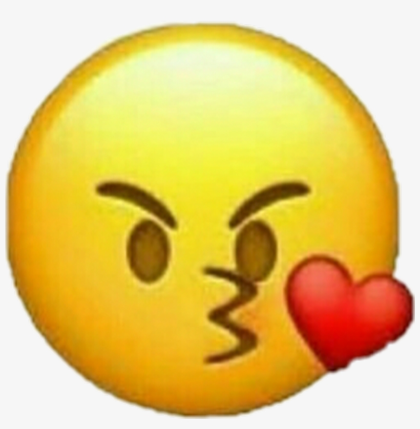 Heart Emoji Angry Kiss Iphoneemoji Emoticon - Angry Kiss Emoji Png, transparent png #9321862