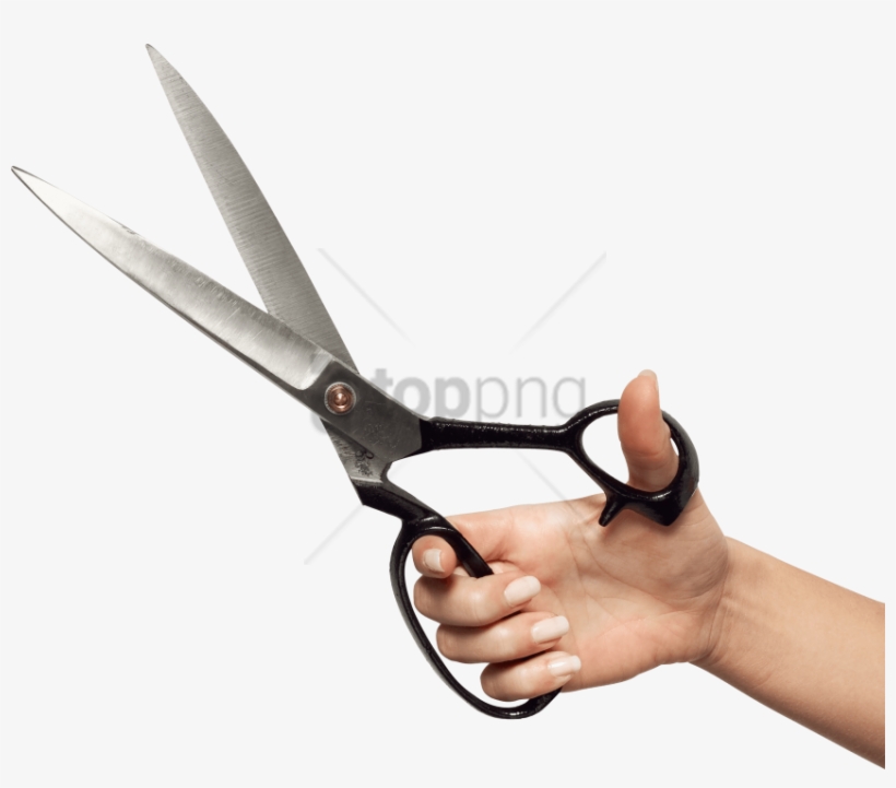 Free Png Download Hand Holding Huge Scissors Png Images - Holding Scissors, transparent png #9322322