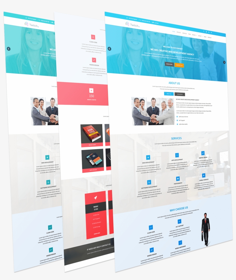 Corporate Joomla Template - Graphic Design, transparent png #9322799