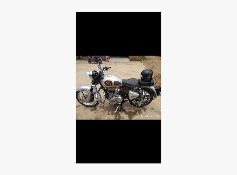 Excellent Royal Enfield 350 Silver - Motorcycle, transparent png #9323742