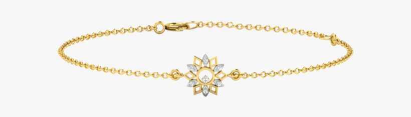 Bracelet In Gold & Real Diamond - Bangle, transparent png #9324432