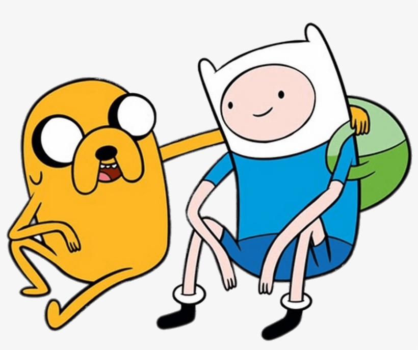 Adventure Time Finn And Jake Sitting Together - Adventure Time, transparent png #9324887