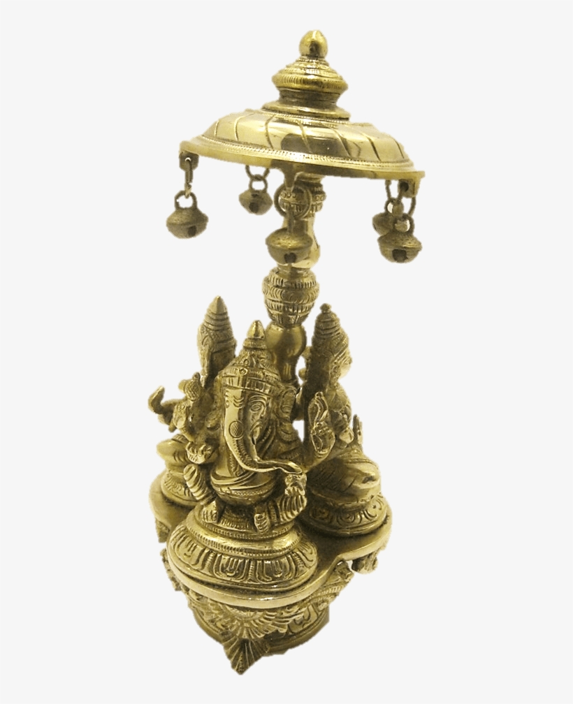 Buy Muccasacra Brass Revolving Statue Of Laxmi, Ganesh, - Brass, transparent png #9326121