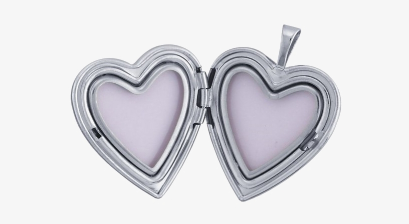 Heart Pendant Png Hd - Open Heart Locket Silver, transparent png #9326841