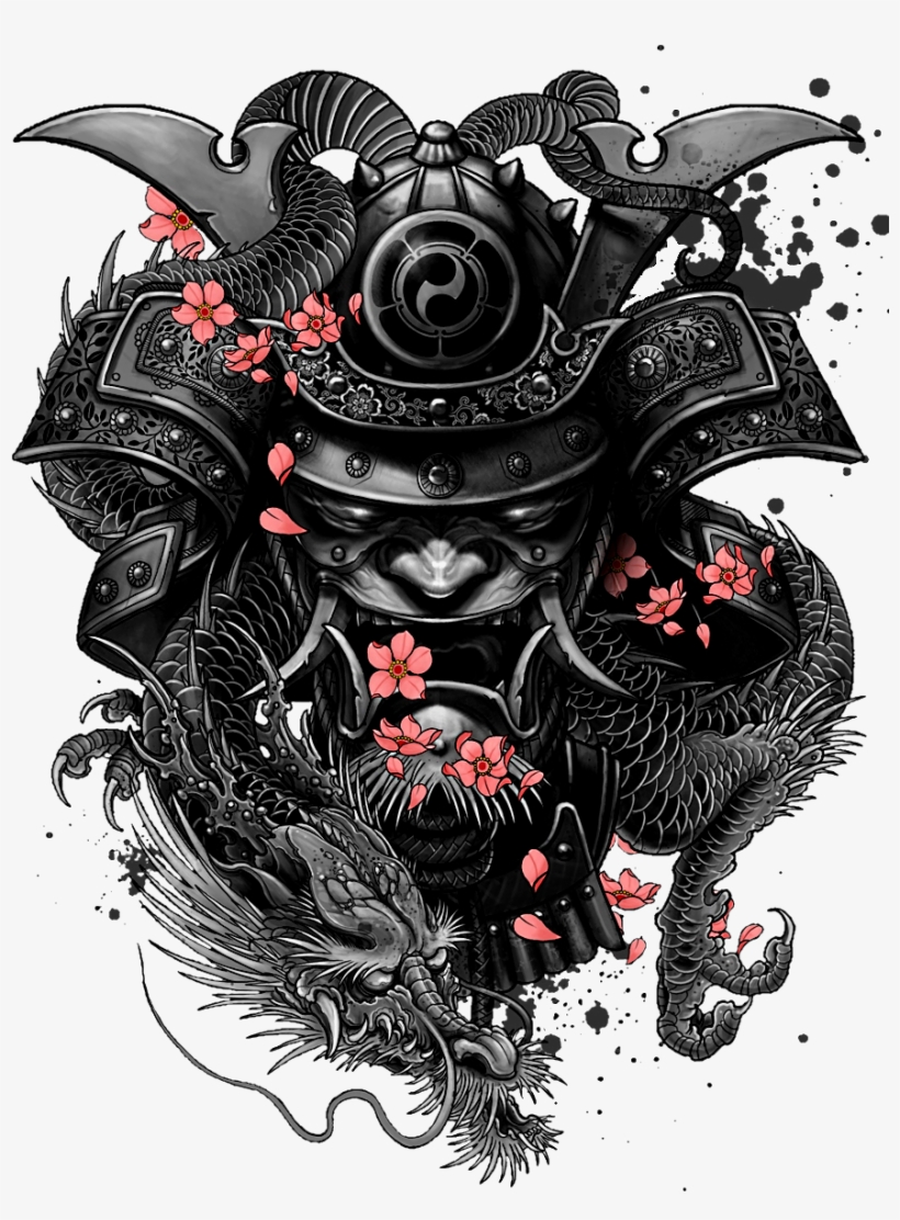 Tattoo Katsumoto Samurai Sleeve Artist Free Transparent - Tattoo Samurai, transparent png #9326844