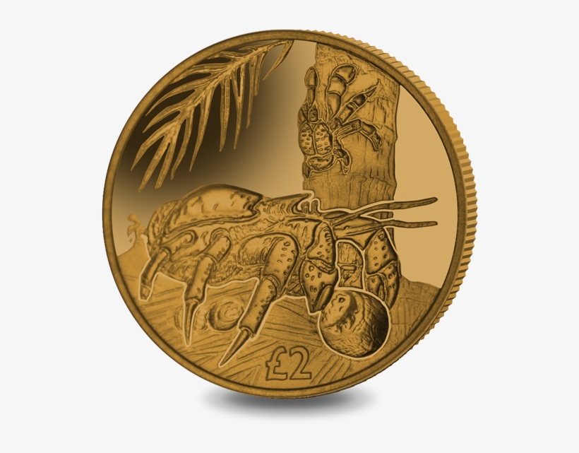 2018 British Indian Ocean Territory Coconut Crab Golden - Coin, transparent png #9327471