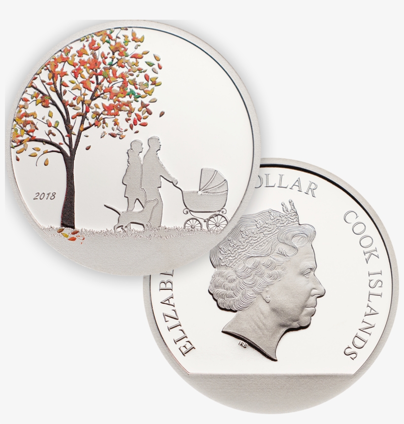 Cook Islands - 2018 - 1 Dollar - Indian Summer Globe - Snow Globe Coin, transparent png #9327474