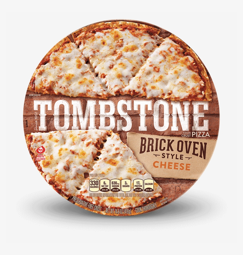 Tombstone Brick Oven Cheese Pizza - California-style Pizza, transparent png #9328047