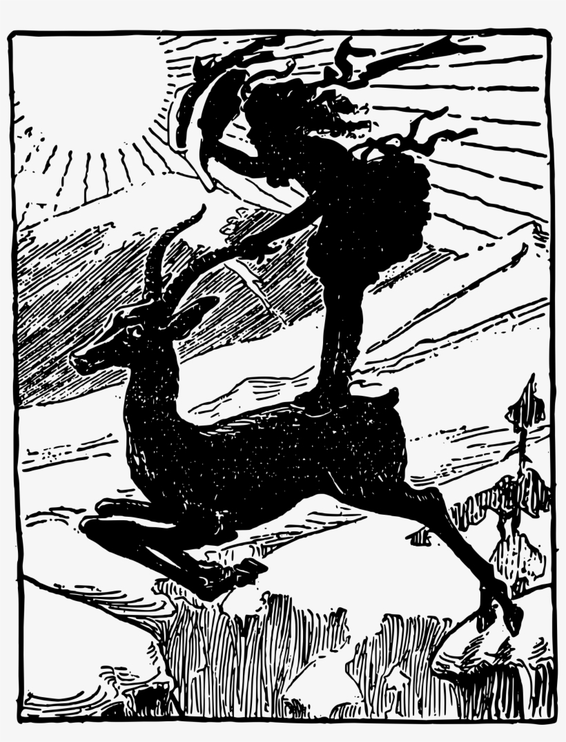 This Free Icons Png Design Of Girl On A Deer, transparent png #9328229