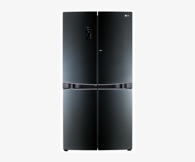 Lg Black Refrigerator, transparent png #9329033