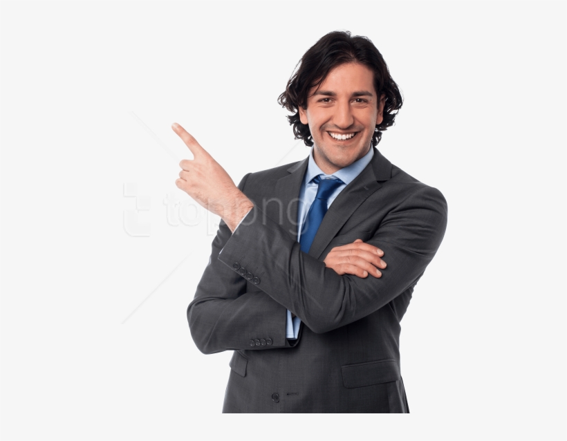 Free Png Download Men Pointing Left Png Images Background - Man With Suit Pointing, transparent png #9329312