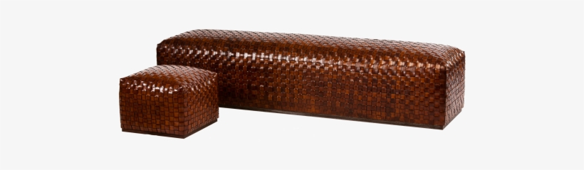 Breadloaf Woven Leather Bench - Studio Couch, transparent png #9329841