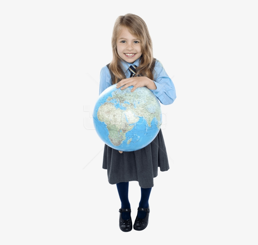 Download Young Girl Student Png Images Background - Globe, transparent png #9329998