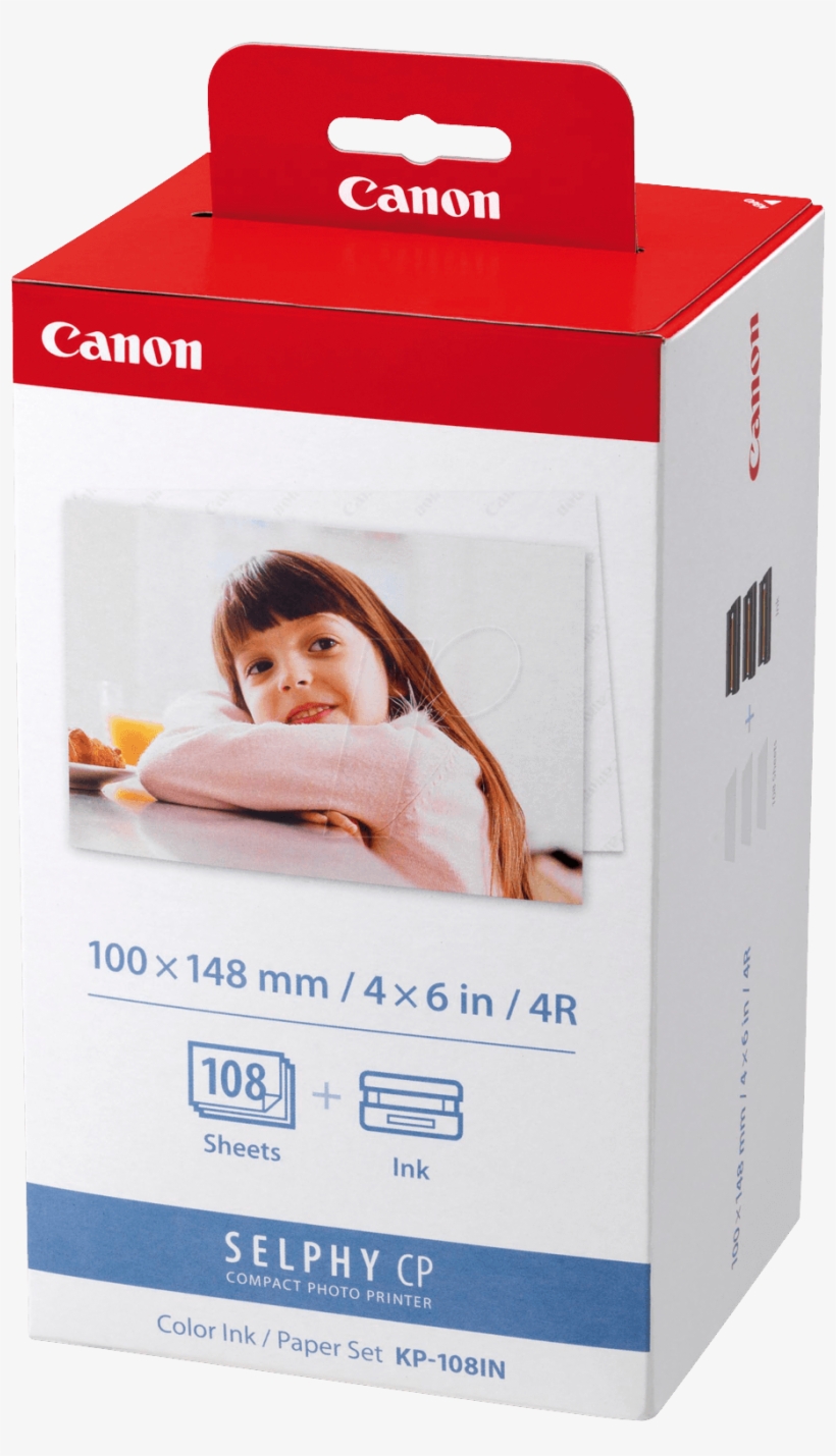108 Sheets Of Paper, 10 X 15 Cm, Including Colour Cartridge - Canon Kp 108, transparent png #9330173