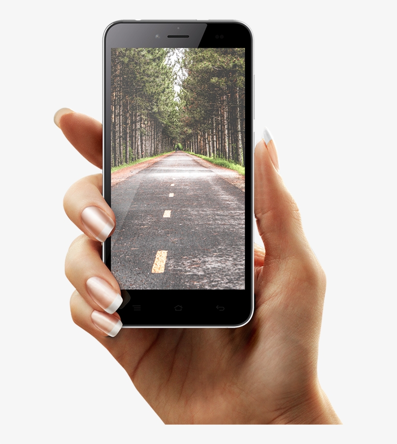 Learn More - Android Mobile In Hand Png, transparent png #9330219