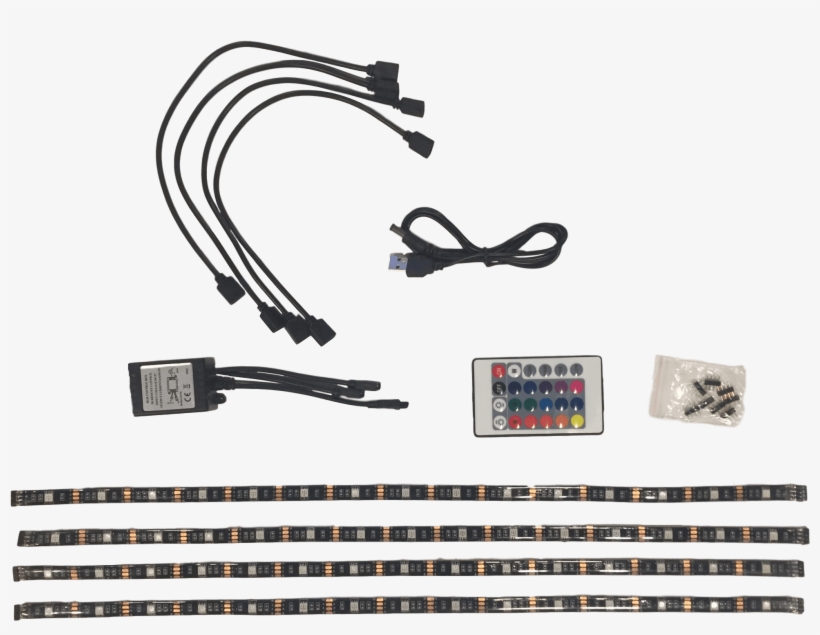 4 Strip Usb Mood-light - Sata Cable, transparent png #9330339