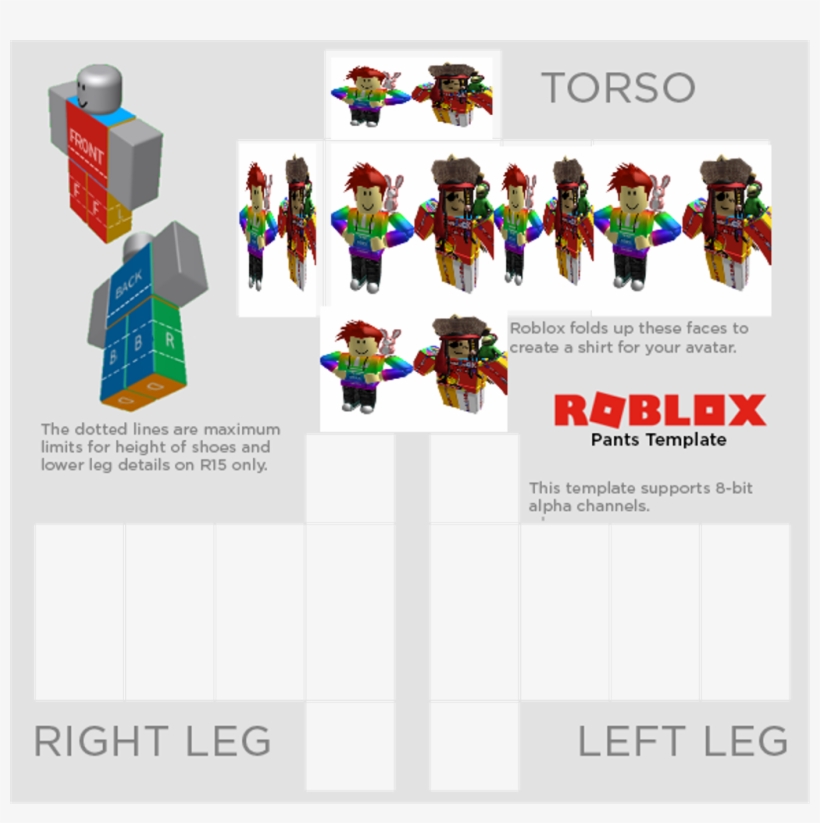 Roblox Pants Template Clear - Free Transparent PNG Download - PNGkey