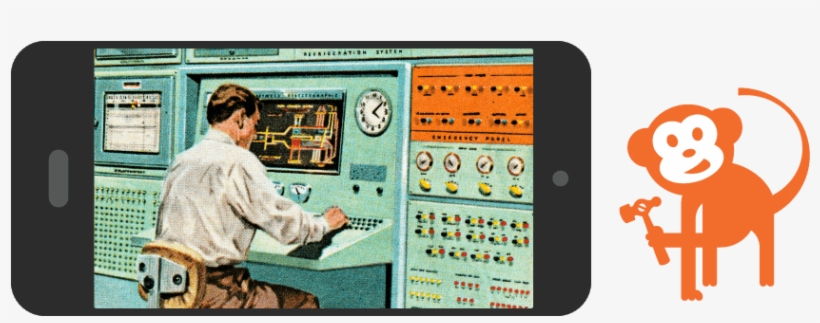 We Work Hard Implementing The Perfect Solution - 1950s Computer, transparent png #9331230