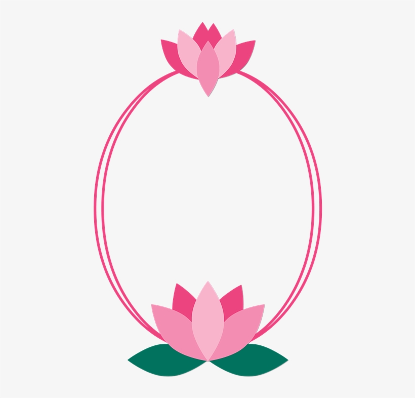 Flower Shop Of Library Buy Clip Art Ⓒ - Lotus Frame, transparent png #9331539