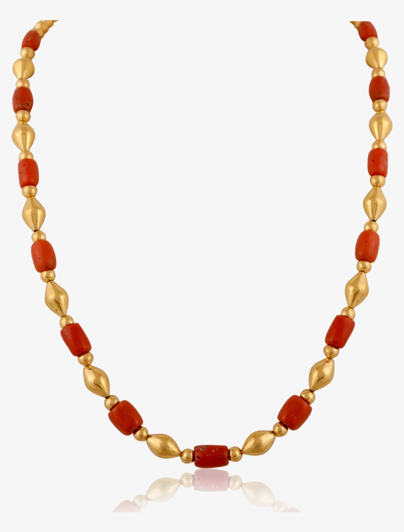 Antique Red Coral Vintage Necklace - Necklace, transparent png #9331999