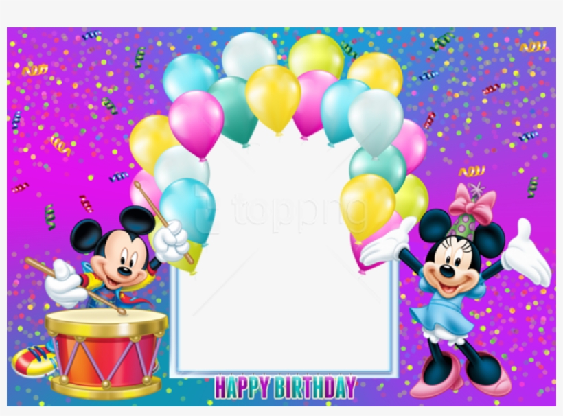 Free Png Happy Birthday Mickey Mouse Transparent Kids - Mickey Mouse Birthday Background, transparent png #9332321