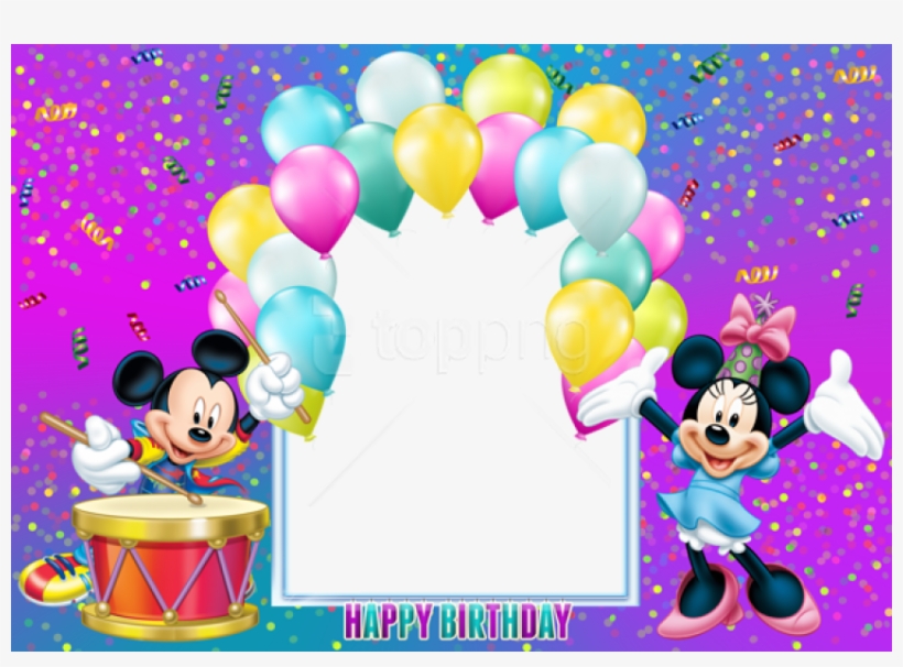 Free Png Happy Birthday Mickey Mouse Transparent Kids - Mickey Mouse Birthday  Background - Free Transparent PNG Download - PNGkey