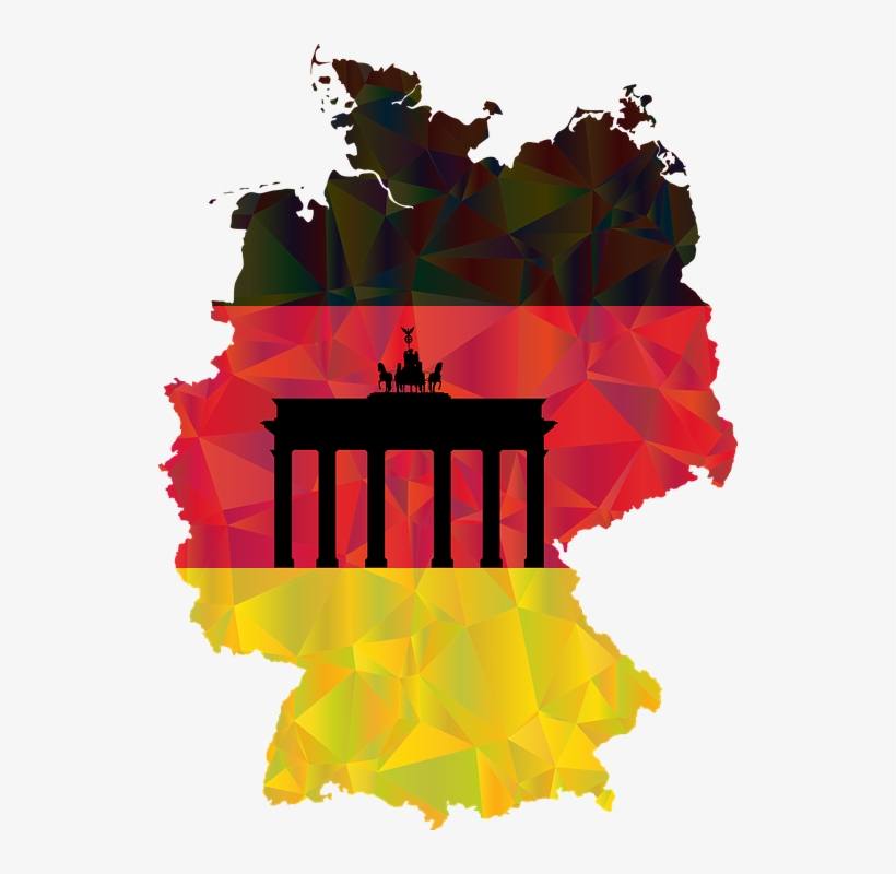 German Flag With Brandenburg Gate, transparent png #9332327