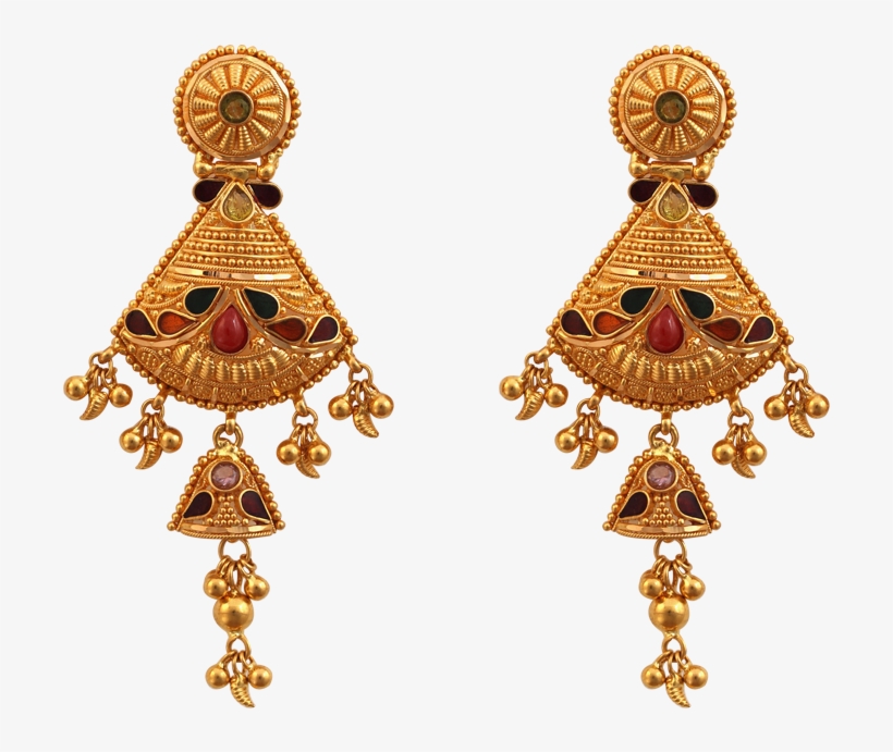 Gold Jewellery Earrings Jewelry Ufafokuscom - Gold Earrings Jhumka Design, transparent png #9332378