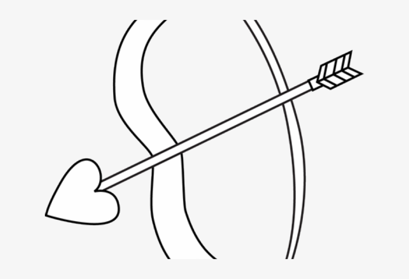 Arrow Clipart Valentines - Arrow Black And White Clipart, transparent png #9332641