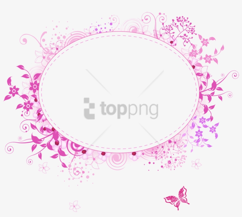 Free Png Transparent Flower Frame Png Image With Transparent - Pink Flower Png Frame, transparent png #9333040