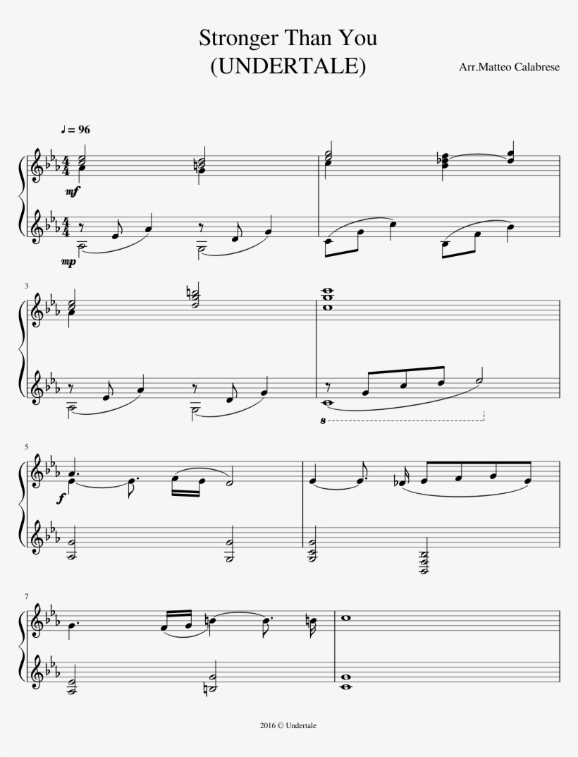 Stronger Than You - Sheet Music, transparent png #9334076