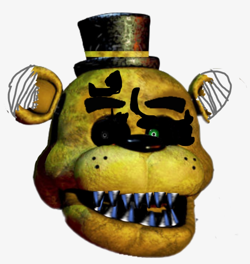 Nightmare Freddy Face - Fnaf 4 Nightmare Freddy Png - Free