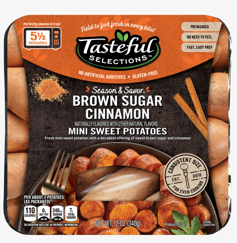 Tasteful Selections Steam & Savor, Brown Sugar & Cinnamon - Tasteful Selections Sweet Potatoes, transparent png #9334850