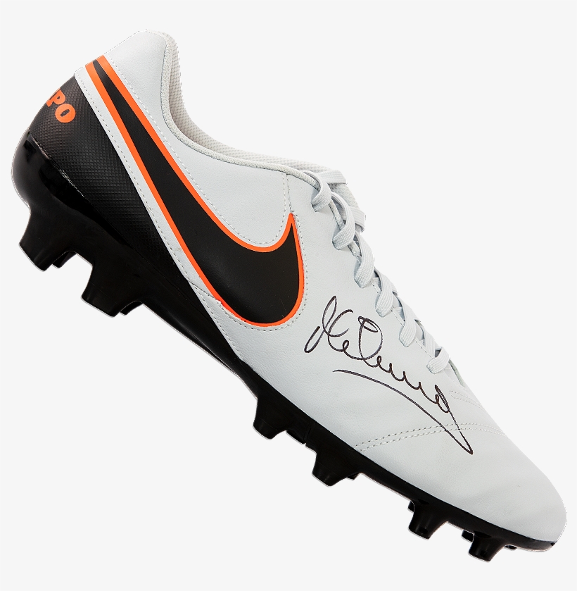 Michael Owen Signed Grey Nike Tiempo Boot - Nike Tiempo, transparent png #9335059