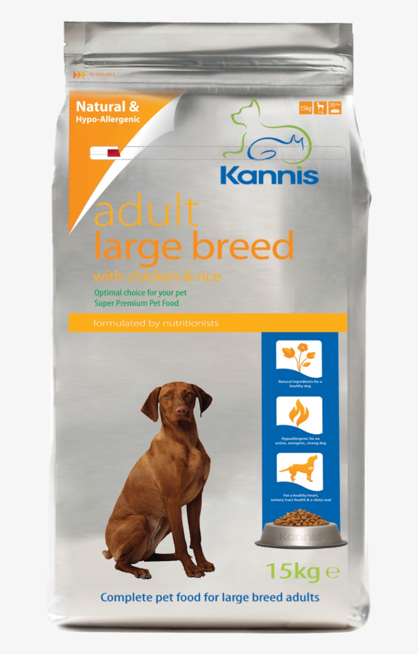 Kannis™ Adult Large Breed Dry Dog Food - Kannis Hypoallergenic Premium Dog Food Adult Large, transparent png #9335064