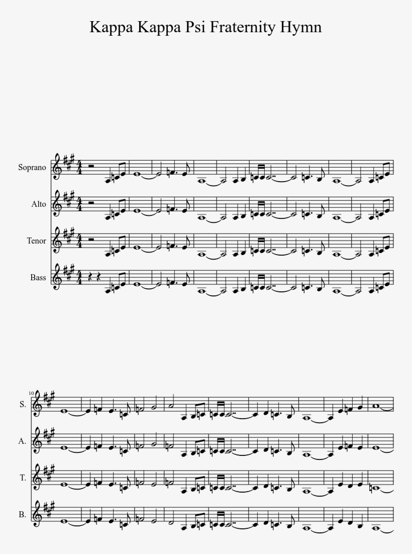 Kappa Kappa Psi Fraternity Hymn Sheet Music 1 Of 3 - California Dreaming Alto Sax, transparent png #9336049