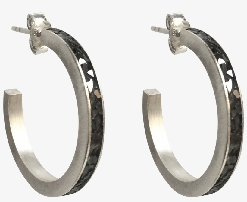 Raw Cut Diamond Open Hoop Earrings - Earrings, transparent png #9336247