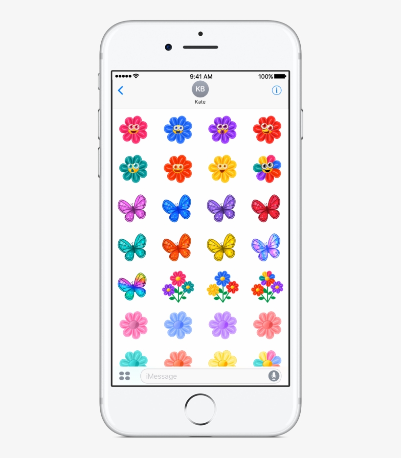 Flowers And Butterflies Sticker Pack Available On The - Designclaud Plusjes Grafische Poster Interieur Poster, transparent png #9336542