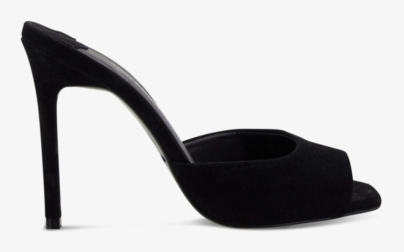 Stormy Black Kid Suede Heels - Basic Pump, transparent png #9337032