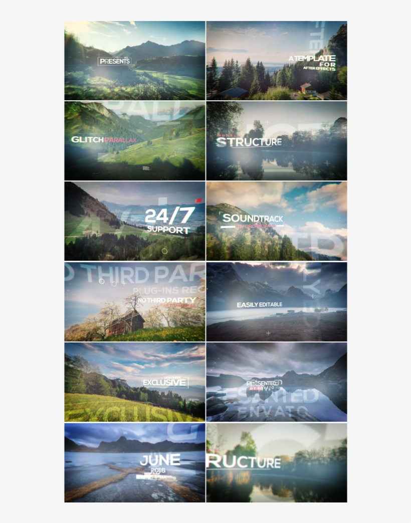 Glitch Parallax Video Opener - Mount Scenery, transparent png #9337194