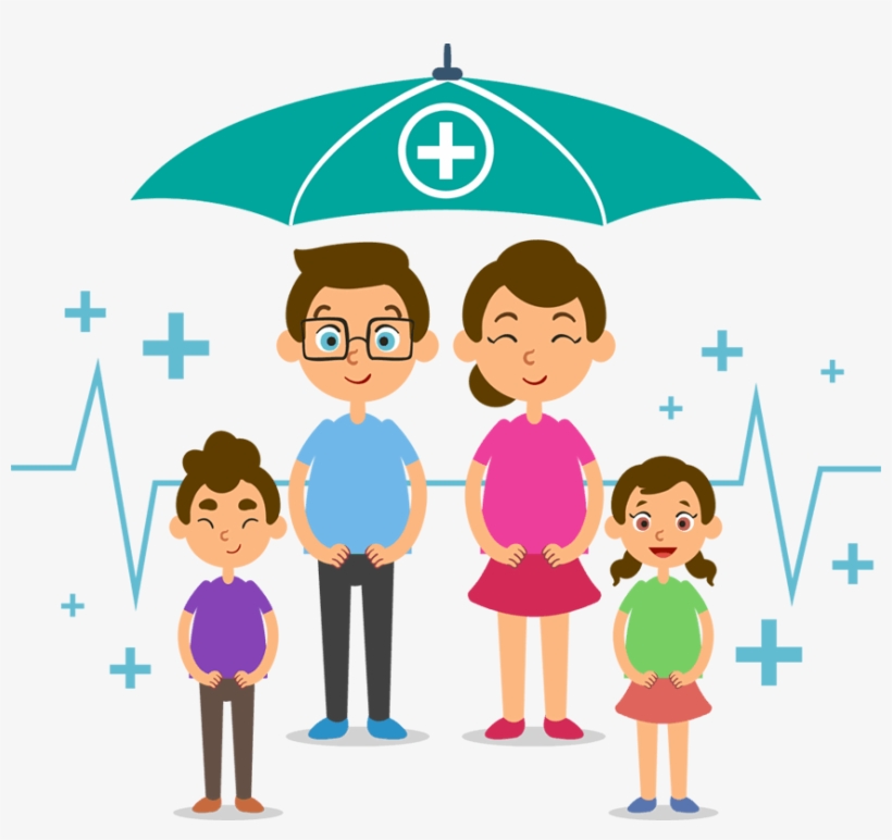 Group Health Insurance Broker - Family Health Insurance Cartoon, transparent png #9337327