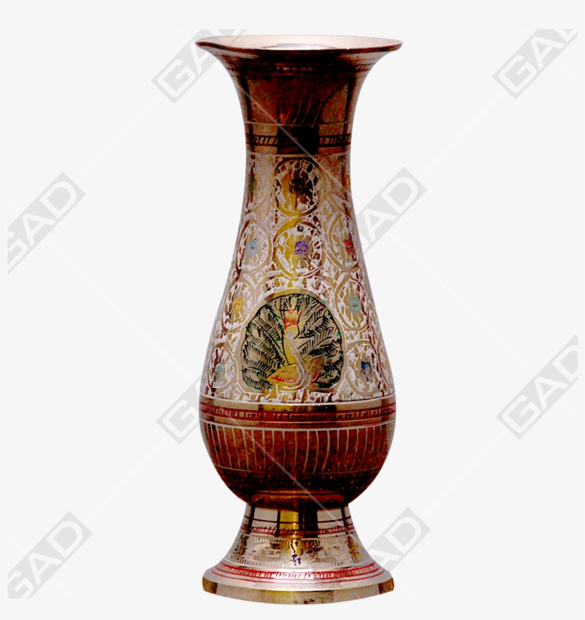 Flower Vase Glass Jasmine Gold Polished - Vase, transparent png #9338172