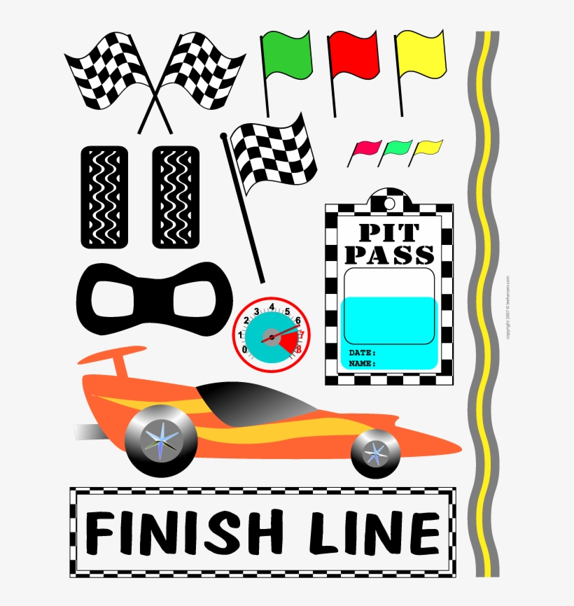 Racing Clipart Happy Birthday - Kids Race Car Clipart, transparent png #9338781
