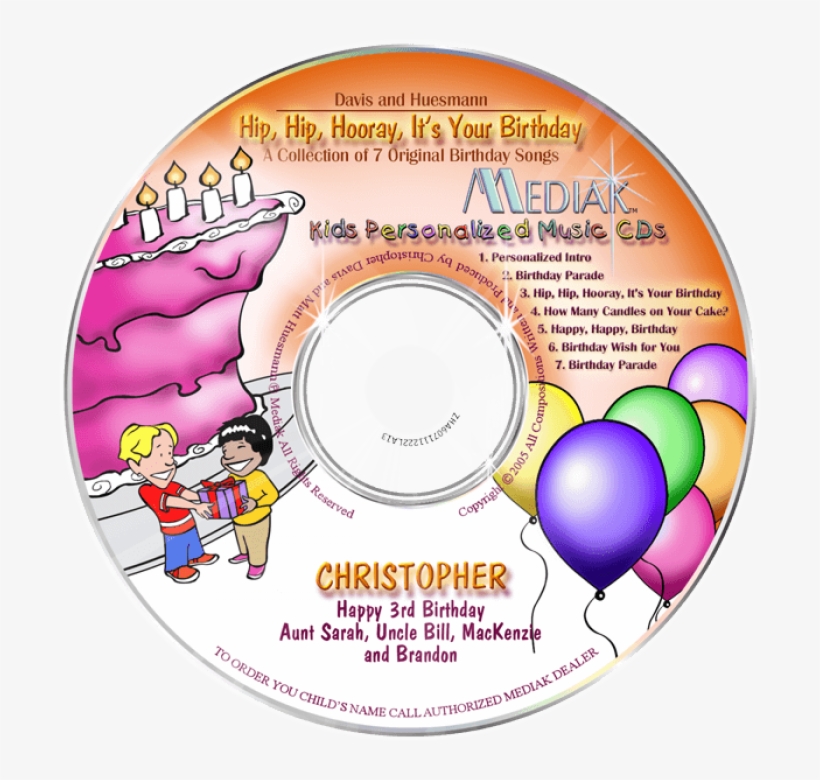 Personalized Hip-hip Hooray It's Your Birthday Music - Birthday Songs, transparent png #9338816