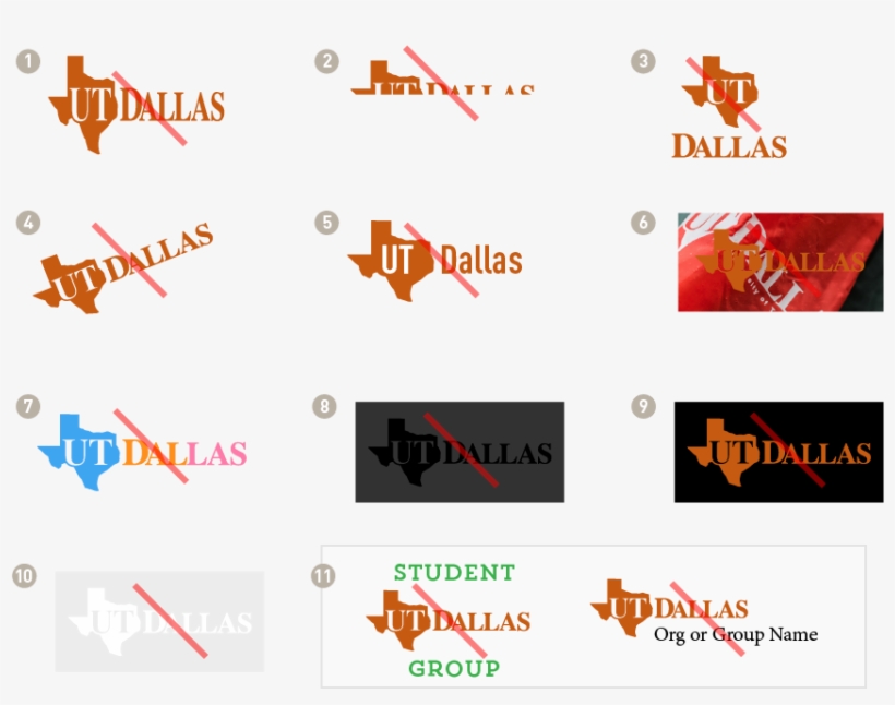 Common Misuse Of Ut Dallas Logo - Ut Dallas Logo, transparent png #9338909