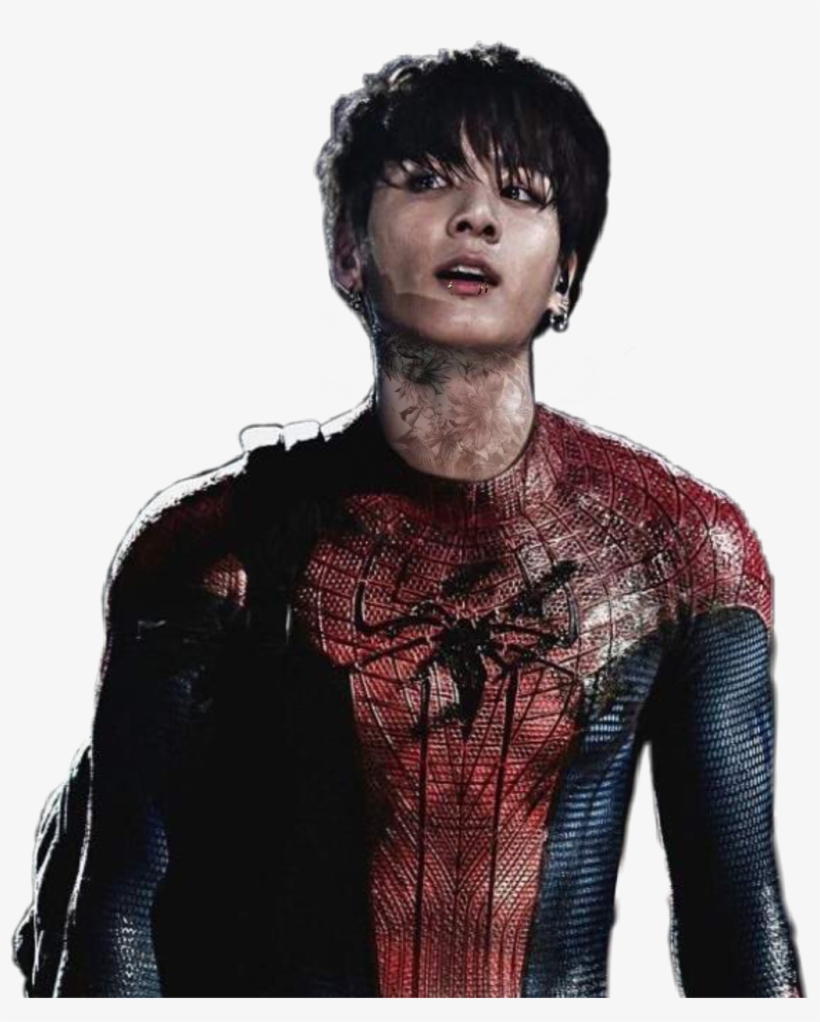 #jungkook #btsjungkook #bts #edit #kpop #spiderman - Spider-man, transparent png #9340138