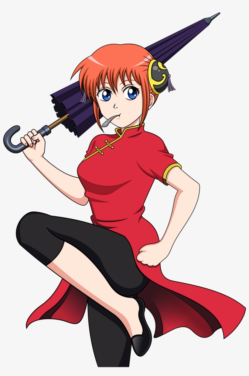 Kagura Gintama Cartoon Free Transparent Png Download Pngkey