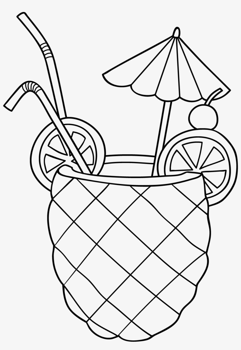 Tropical Drink Digi Stamp, transparent png #9341226