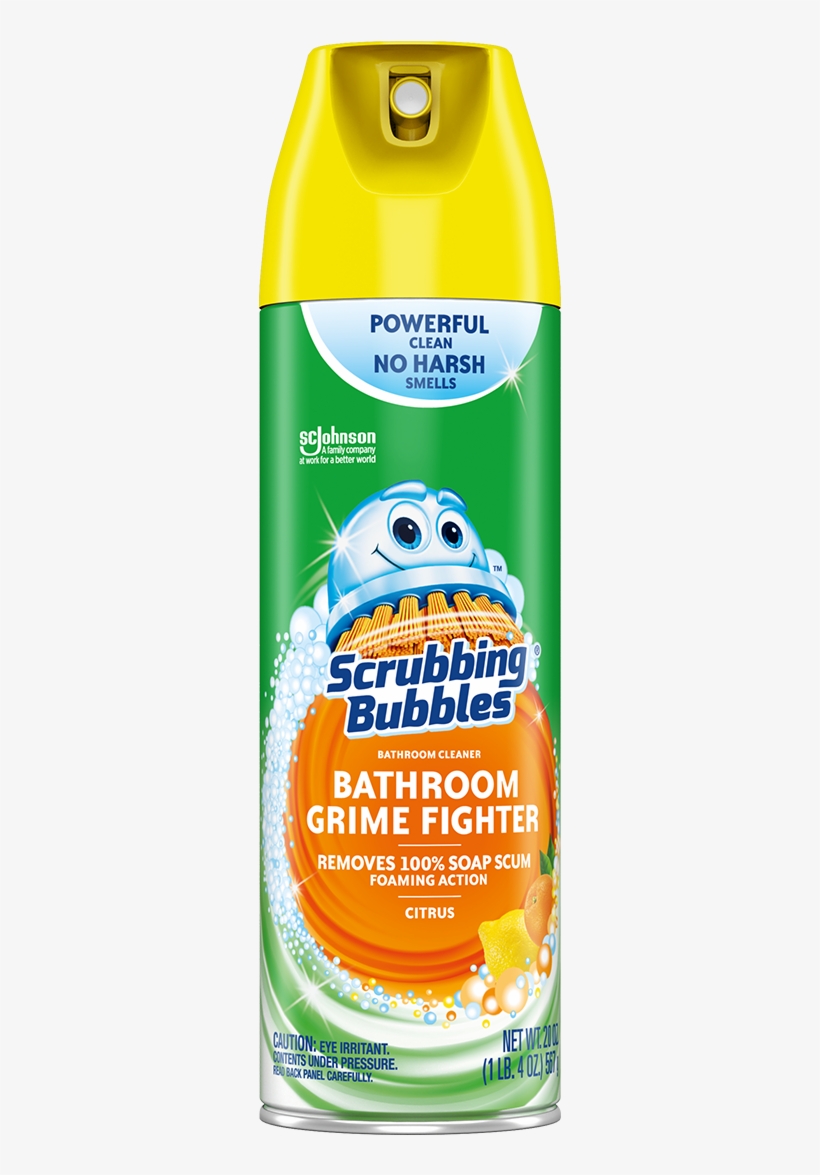 Grime Fighter Aerosol Citrus - Produit Pour Nettoyer Douche, transparent png #9341340