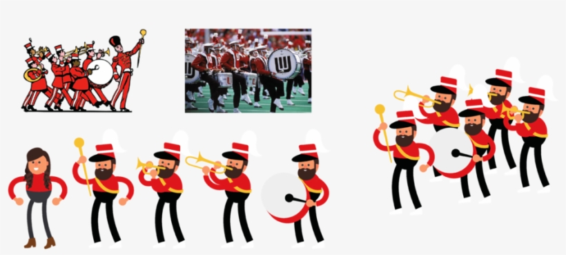 Band Silhouette Images At Getdrawings - Cartoon, transparent png #9342625
